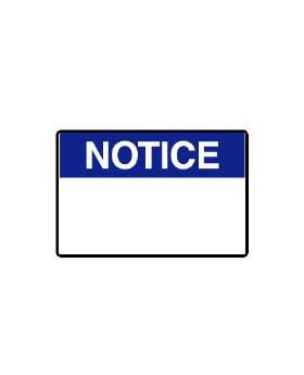 NOTICE BLANK SIGN 47NP