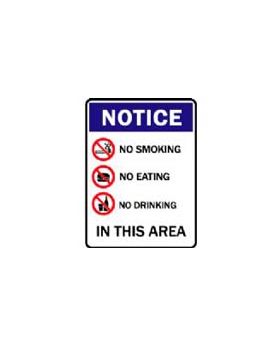 NOTICE IN THIS AREA SIGN 72NP