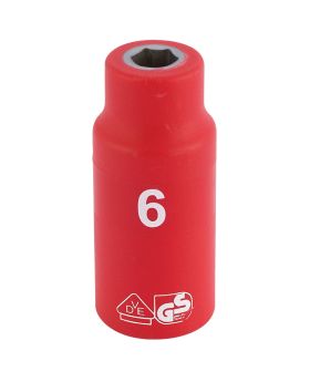 Draper Tools 1/4 Sq. Dr. Fully Insulated VDE Socket (6mm) DRA31258