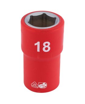 Draper Tools 1/2 Sq. Dr. Fully Insulated VDE Socket (18mm) DRA31869