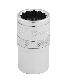 Draper Tools 1/2 Square Drive Hi-Torq&#174; 12 Point Socket (15mm) DRA33136
