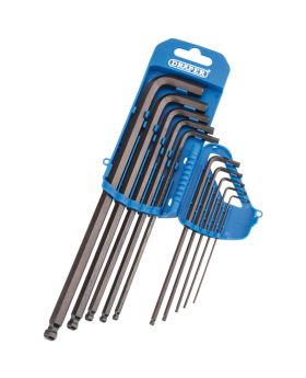 Draper Tools Extra Long Imperial Hexagon and Ball End Hexagon Key Set (10 Piece) DRA33723