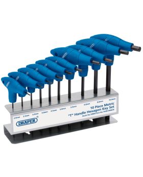 Draper Tools Metric T-Handle Hexagon Key Set (10 Piece) DRA33869