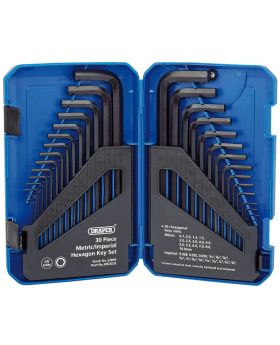 Draper Tools Metric/Imperial Combined Long Pattern Hexagon Key Set (30 Piece) DRA33894