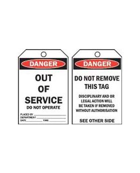 OUT OF SERVICE DO NOT OPERATE TAG TAGD7P