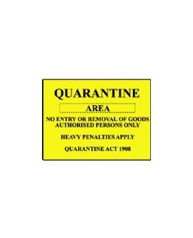 QUARANTINE 'AREA' SIGN 389P