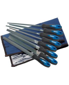 Draper Tools 200mm Soft Grip Engineers File and Rasp Set (8 Piece) DRA44961