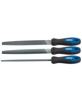 Draper Tools 200mm Soft Grip Engineers File Set (3 Piece) DRA44963