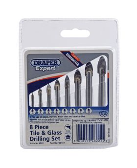Draper Tools Tile and Glass Drilling Set (8 Piece) DRA48221