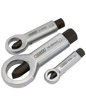 Draper Tools 9mm - 22mm Capacity Nut Splitter Set (3 Piece) DRA55108