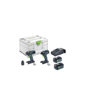 Festool 577246 TID/T 18 18V 2 Piece Impact Driver and 2 Speed Drill Driver Bluetooth 4.0Ah Set in Systainer