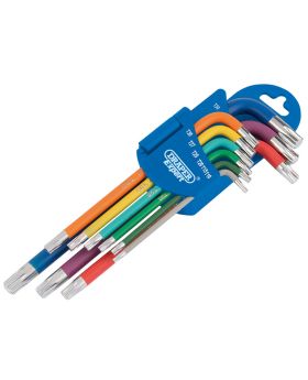 Draper Tools Metric Coloured Long Arm Draper TX-STAR&#174; Key Set (9 Piece) DRA66143