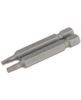 Draper Tools T15 1/4 Hex. Draper TX-STAR&#174; Insert Bit 50mm Long x 2 DRA66487