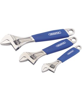 Draper Tools Soft Grip Crescent-Type Adjustable Wrench Set (3 Piece) DRA88598