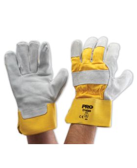 PROCHOICE Yellow Grey Leather General Pupose Gloves 940GY