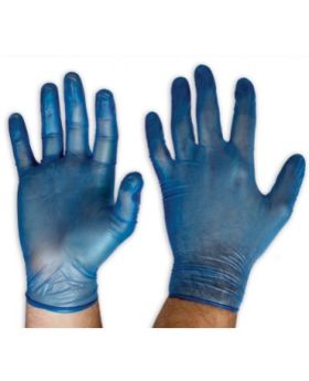 PROCHOICE Blue Vinyl Gloves - Large-100pck DVBL