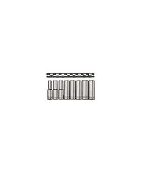 Teng Tools M1207 8 Piece  Drive Deep Metric Sockets On A Clip Rail