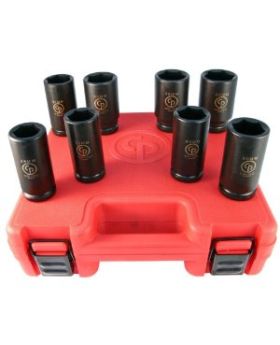 CHICAGO PNEUMATIC 3/4" Drive 8 Piece Metric Deep Impact Socket Set SS618D