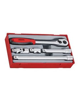 Teng Tools TT1205 5 PCE 1/2 DR Ratchet & Accessory Set