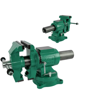 ABBOTT & ASHBY 125MM 5" Universal Bench Vice With Quick Release-Swivel & Pipe Vice