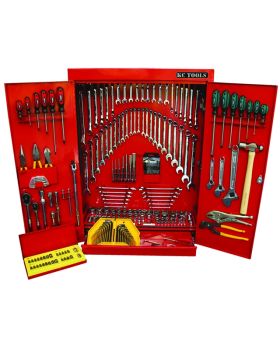 KC TOOLS Metric & Imperial Tradesmans Wall Cabinet Tool Kit-248pce ATK50