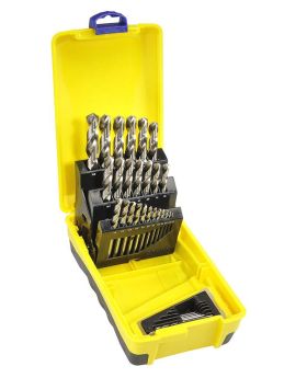Bordo  25 Piece Bright HSS Jobber Drill Set in ABS Plastic Case with BONUS DRILLS 1.0, 1.5, 2.0, 2.5 & 3.0mm - 5 of each