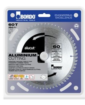 Bordo 7454-16060 Alucut TCT Triple Chip Saw Blade-Aluminium,Plastic,Fine Wood Cut-160mm x 60T