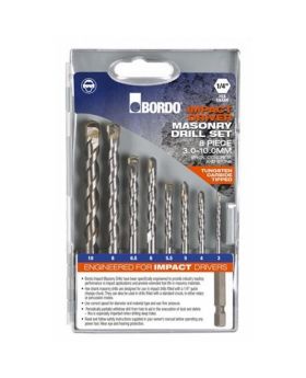 Bordo 2534-S1 Masonry Drill Set For Impact Drivers-8pce