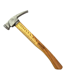 BOSS Tools Titanium Hammer With Timber Hickory Handle-16oz-Smooth Face