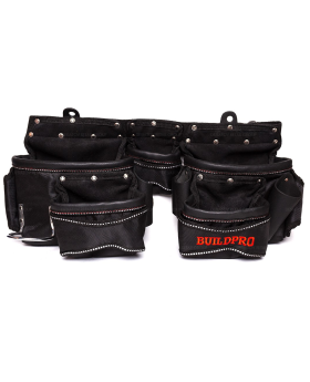 BUILDPRO Tradie Tool Belt Nail Bag Apron-5Pouch LNTA5PXL