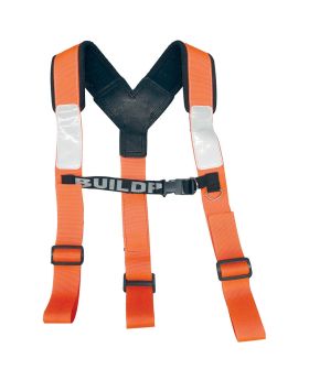 BUILDPRO Tradie Leather Belt- Hi Vis Shoulder Brace Harness-Series 2 LBHAO