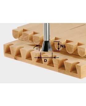 Festool 491165 Dovetail Cutter HW S8 D20/NL26/A10