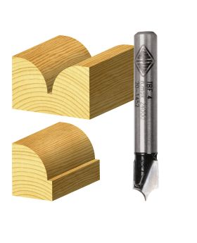Carbitool 2 Flute Router Bit Beading Bit Fine Point  Carbide Tipped -  1/4 RAD TCT, 2 FLT 1/2 SHK TBF 8 1/2