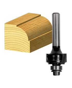 Carbitool 2 Flute Router Bit  Beading Bit with Ball Bearing Guide  Carbide Tipped-  4.8MM RAD. TCT, 2 FLT 1/2 SHK W/BEAR  T 606 B 1/2