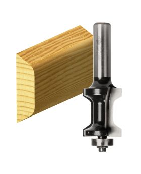 Carbitool 2 Flute Router Bit  Batten Mould Bit with Ball Bearing Guide  Carbide Tipped- 1.1/8 TCT, 2 FLT 1/2 SHK W/BEAR-TBM 33 B 1/2