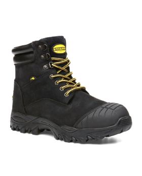 DIADORA Craze Lace Up Safety Boots With Zip-Black FU1948CT-black