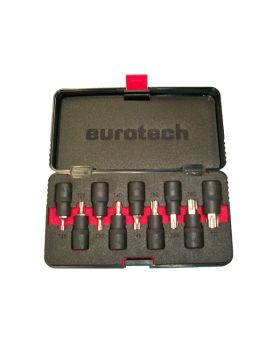 Eurotech Tools ET10303 9pc 1/2" Drive Inserted Torx Bit Socket Set