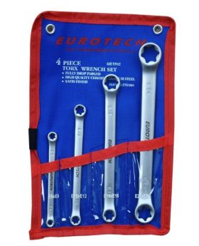 Eurotech Tools ET61880 4Pc Torx Double Ended Ring Spanner Set