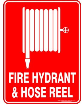 FIRE HYDRANT & HOSE REEL SIGN 159EP