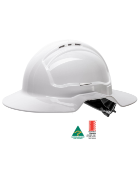 FORCE 360 Broad Brim Vented Hard Hat-Type 1 - HPFPRBB57R