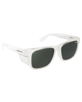 PRO CHOICE Frontside Smoke Lens Safety Glasses with Clear Frame- 6502 