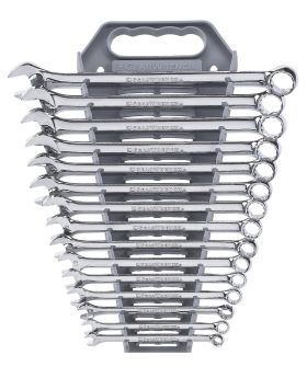 GEARWRENCH 15Pc. Long Pattern Combination Non-Ratcheting Wrench Set Metric  81902