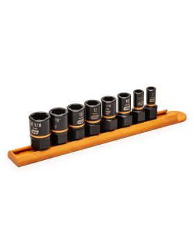GEARWRENCH 8 PC. 1/4" & 3/8" DRIVE BOLT BITER IMPACT EXTRACTION SOCKET SET 84782
