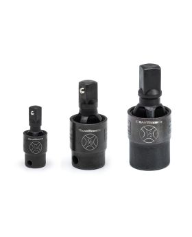 GEARWRENCH 3 PC. 1/4", 3/8" & 1/2" DRIVE X-CORE PINLESS IMPACT UNIVERSAL JOINT SET 84960