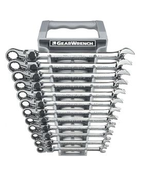 GEARWRENCH 12 PC. 72-TOOTH 12 POINT XL LOCKING FLEX HEAD RATCHETING COMBINATION METRIC WRENCH SET 85698