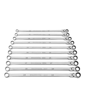 GEARWRENCH 10 PC. 120XP UNIVERSAL SPLINE XL FLEX HEAD GEARBOX RATCHETING METRIC WRENCH SET 86126