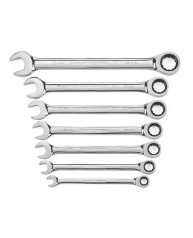 GEARWRENCH 7 PC. 72-TOOTH 12 POINT RATCHETING COMBINATION METRIC WRENCH SET 9417