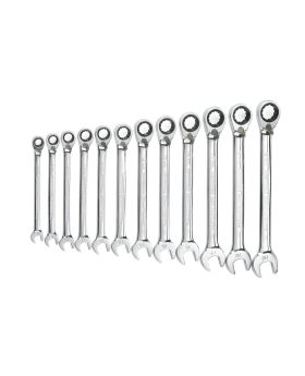 GEARWRENCH 12 PC. 72-TOOTH 12 POINT REVERSIBLE RATCHETING COMBINATION METRIC WRENCH SET 9620N