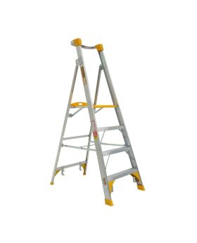 GORILLA Platform ladder 1.2m (4ft) Aluminium 180kg Heavy Duty Industrial - PL004-HD