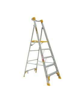 GORILLA Platform ladder 1.5m (5ft) Aluminium 180kg Heavy Duty Industrial - PL005-HD
